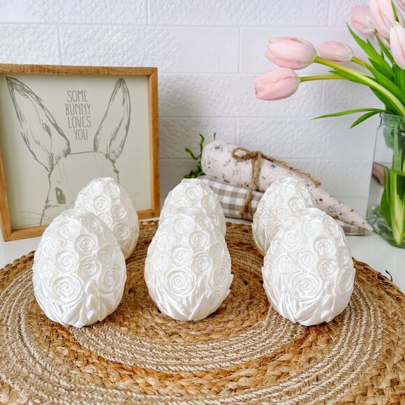 Rose-Covered Easter Eggs โ Handcrafted Party Favors, Spring Decor, Wedding Gifts - Picture 10 of 12